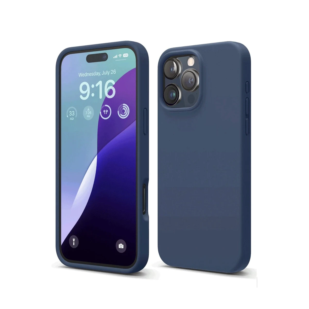 Apple iPhone 16 Pro Kılıf First Silikon - Lacivert