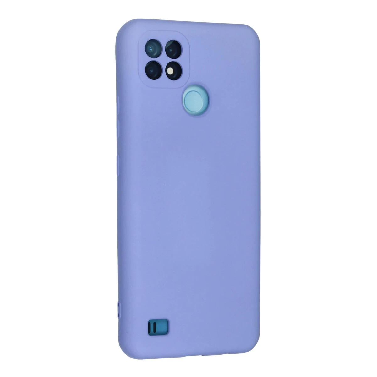Realme C21 Kılıf Nano içi Kadife Silikon - Lila