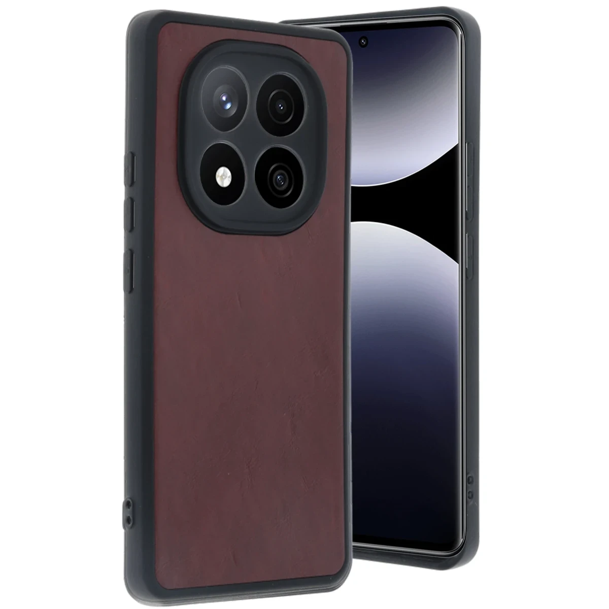 Xiaomi Redmi Note 14 Pro 4G Kılıf Aras Deri Kapak - Bordo