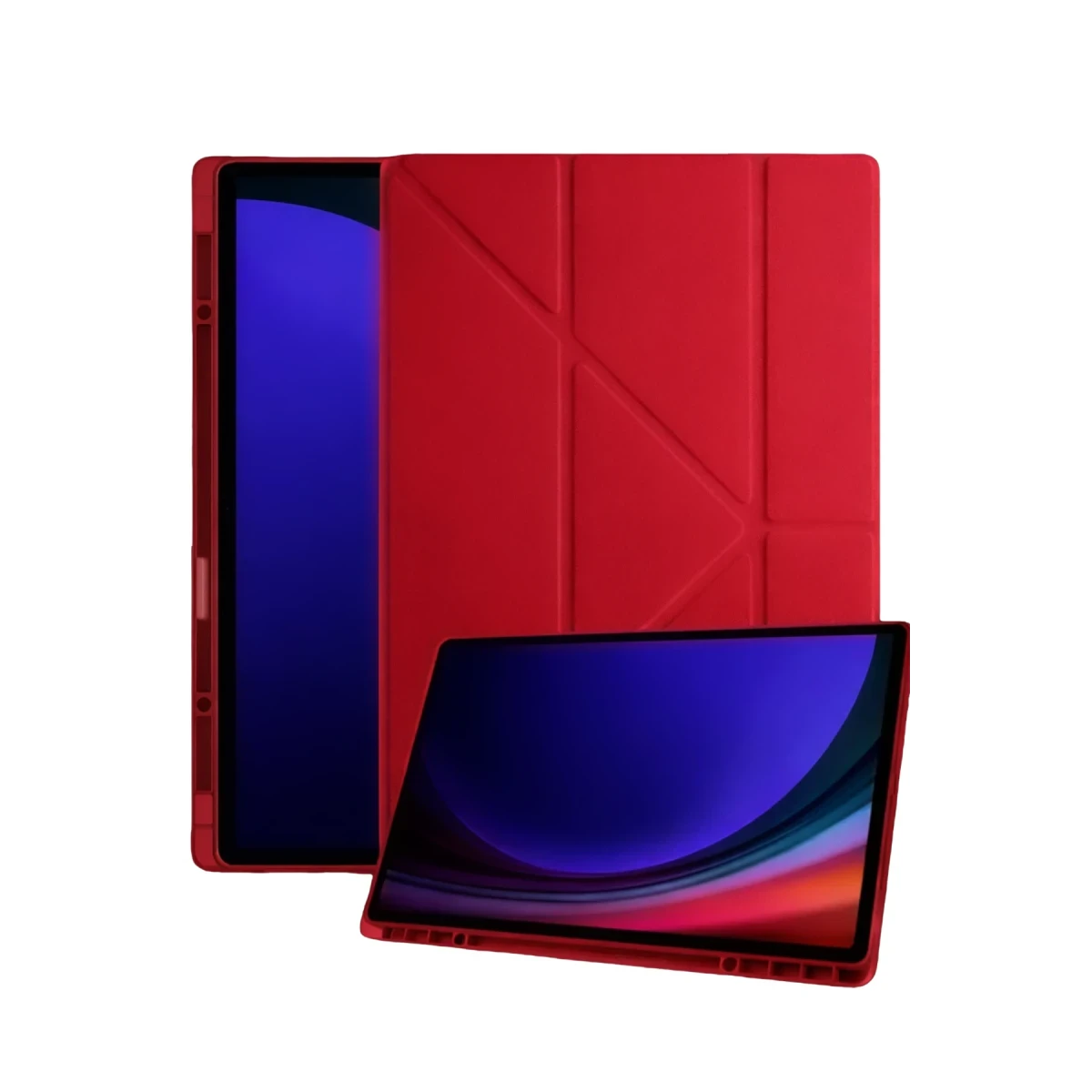 Samsung Galaxy Tab A11 Plus Kalemlikli Mars Tablet Kılıfı - Kırmızı