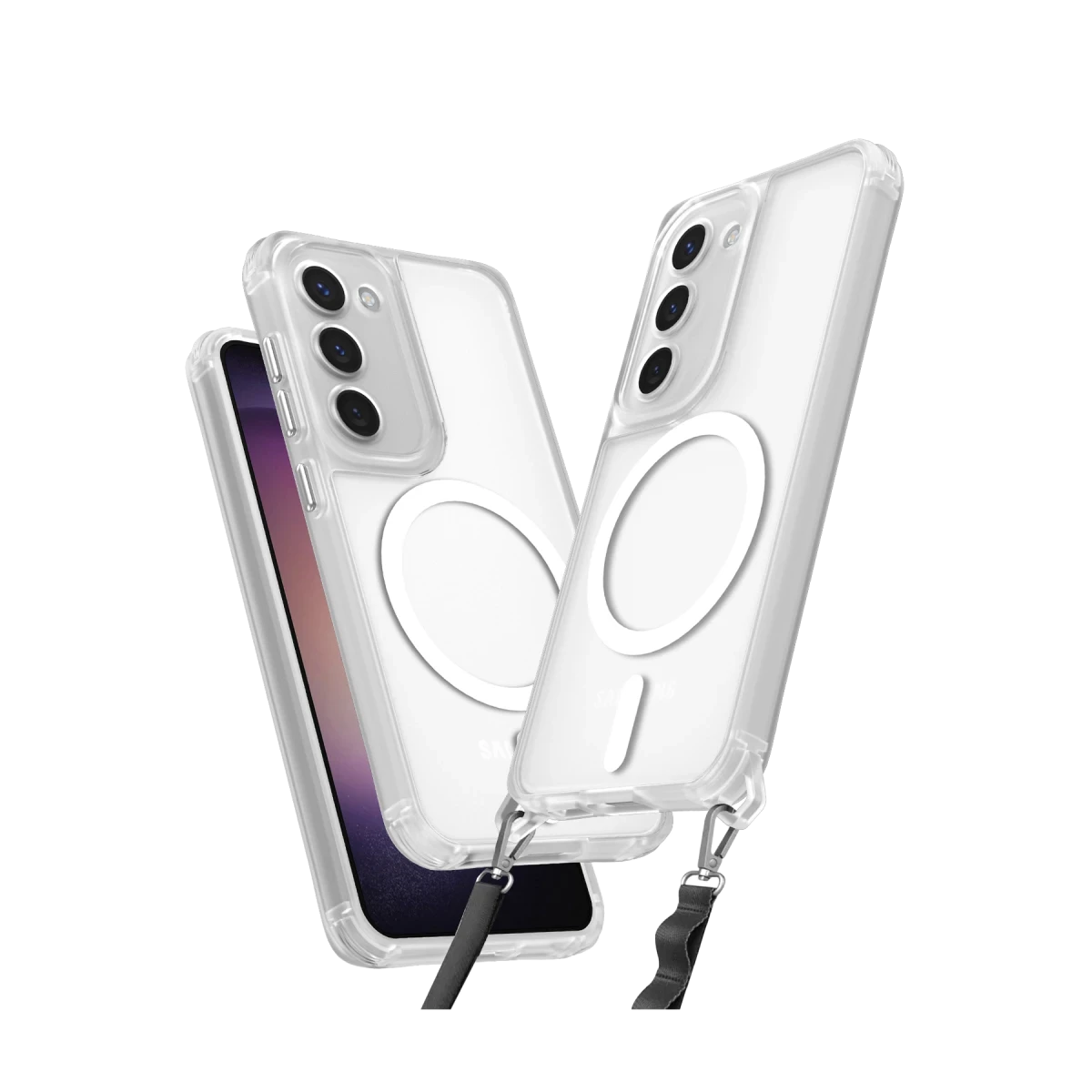 Samsung Galaxy S23 Kılıf Enka Magsafe Silikon Kılıf - Şeffaf