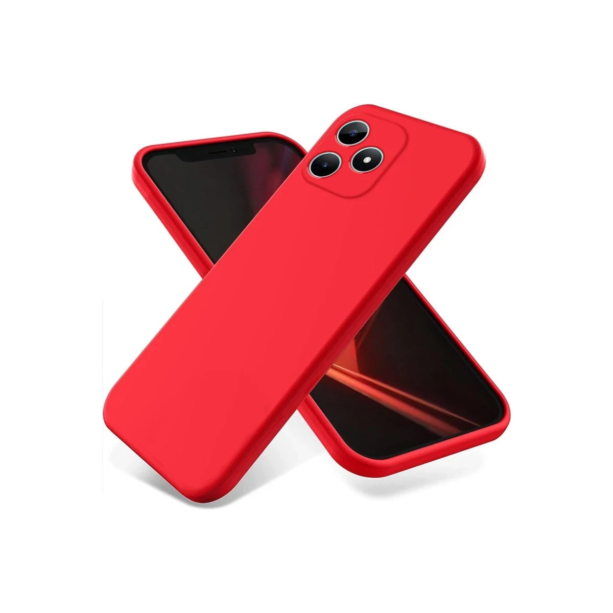 Realme Note 50 4G Kılıf First Silikon - Kırmızı