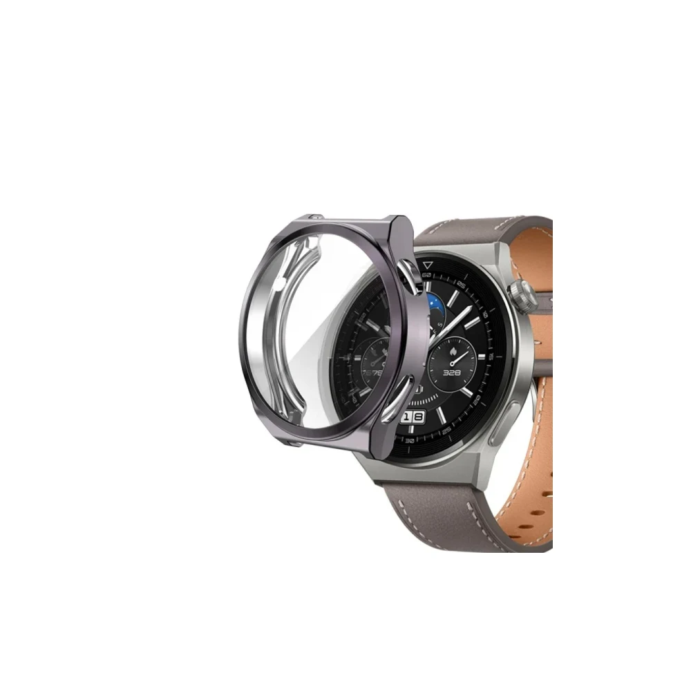 Huawei Watch GT3 Pro 43mm Dota Camlı Kasa Ekran Koruyucu - Uzay Grisi