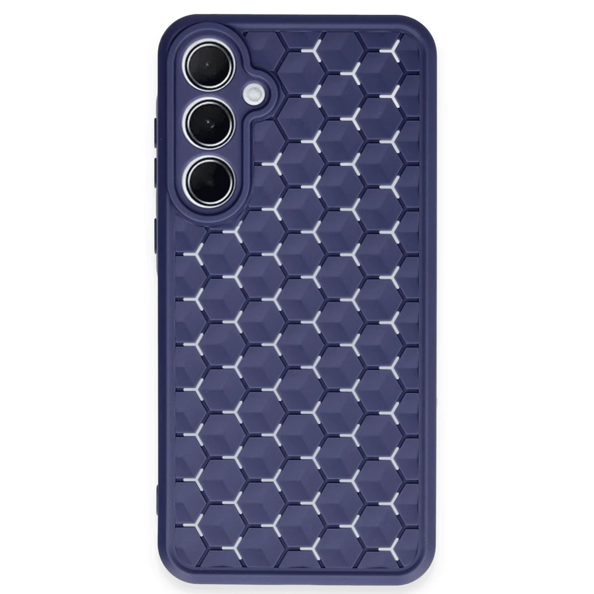Samsung Galaxy A35 5G Kılıf Petek Silikon Kapak - Lacivert