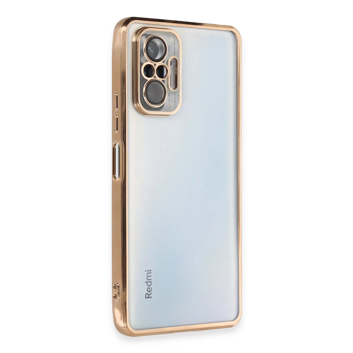 Xiaomi Redmi Note 10 Pro Kılıf Razer Lensli Silikon - Gold