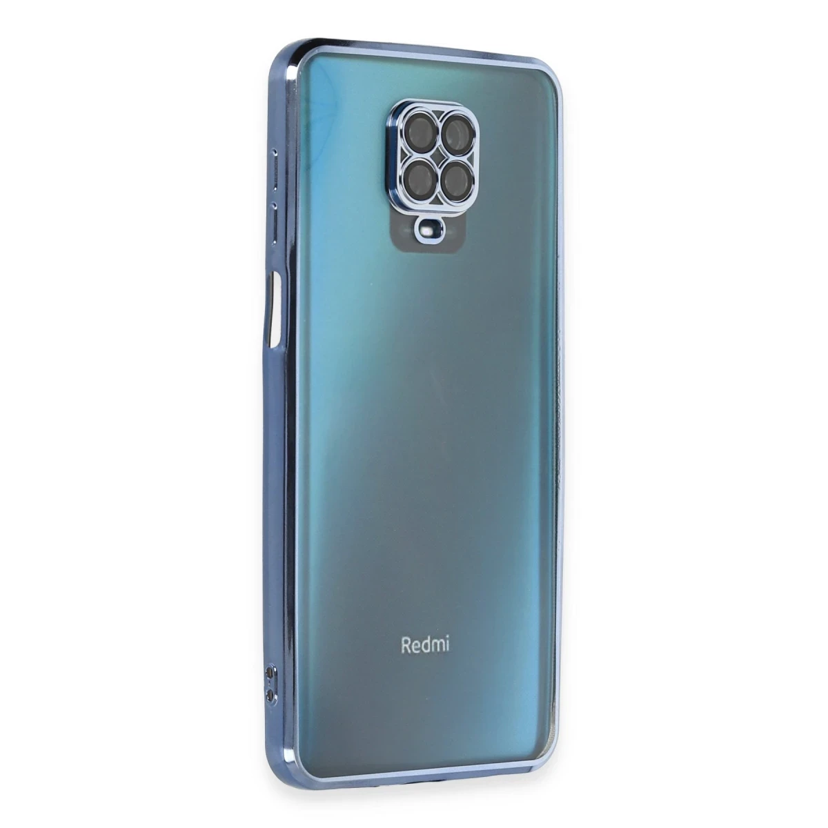 Xiaomi Redmi Note 9 Pro Kılıf Razer Lensli Silikon - Açık Mavi
