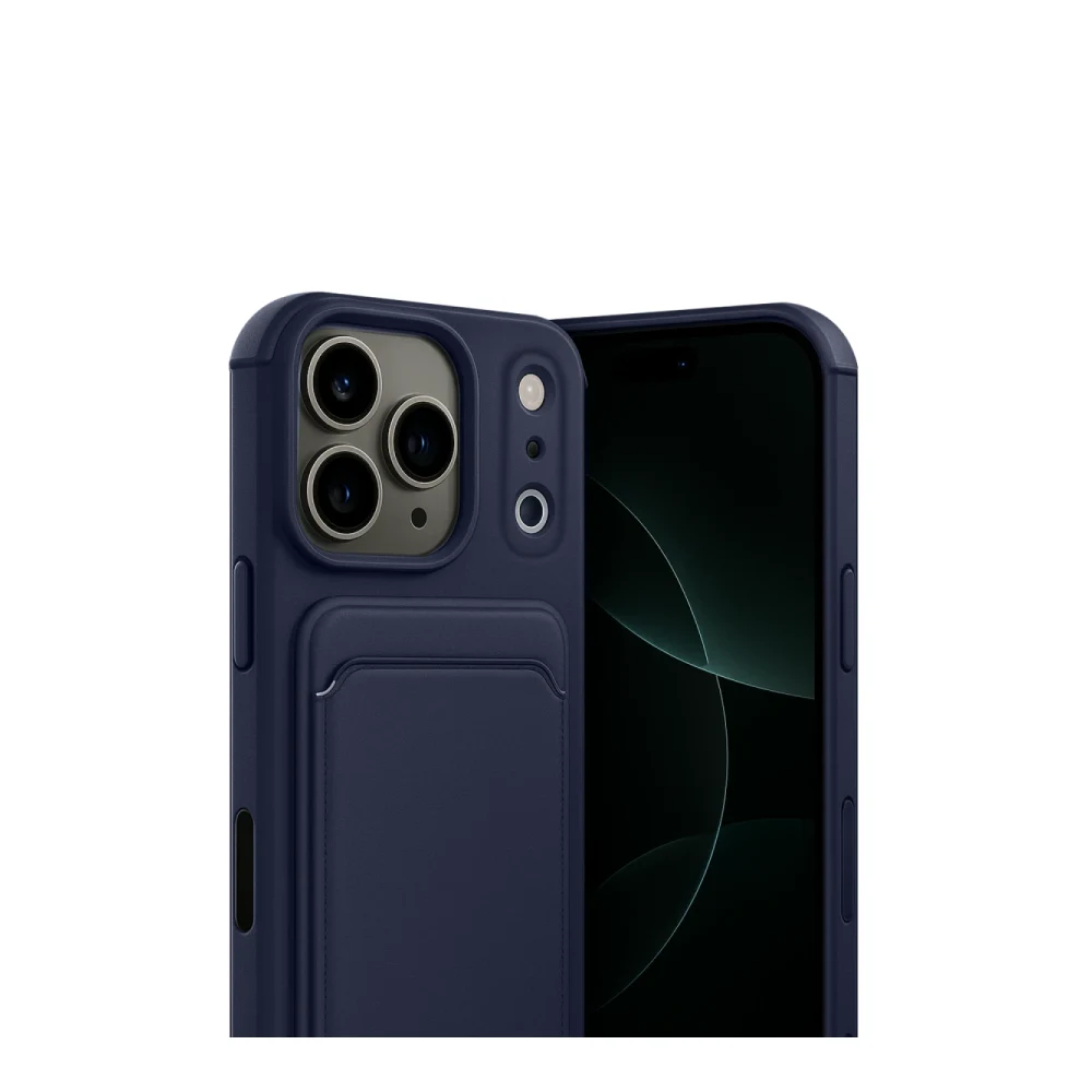 Apple iPhone 17 Pro Kelvin Kartvizitli Silikon - Lacivert