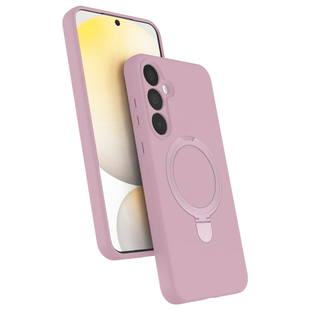 Samsung Galaxy A55 5G Regal Magsafe Standlı Kapak - Açık Pembe