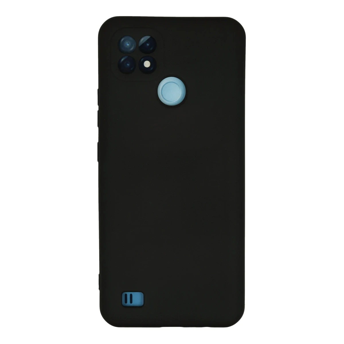 Realme C21 Kılıf Nano içi Kadife Silikon - Siyah