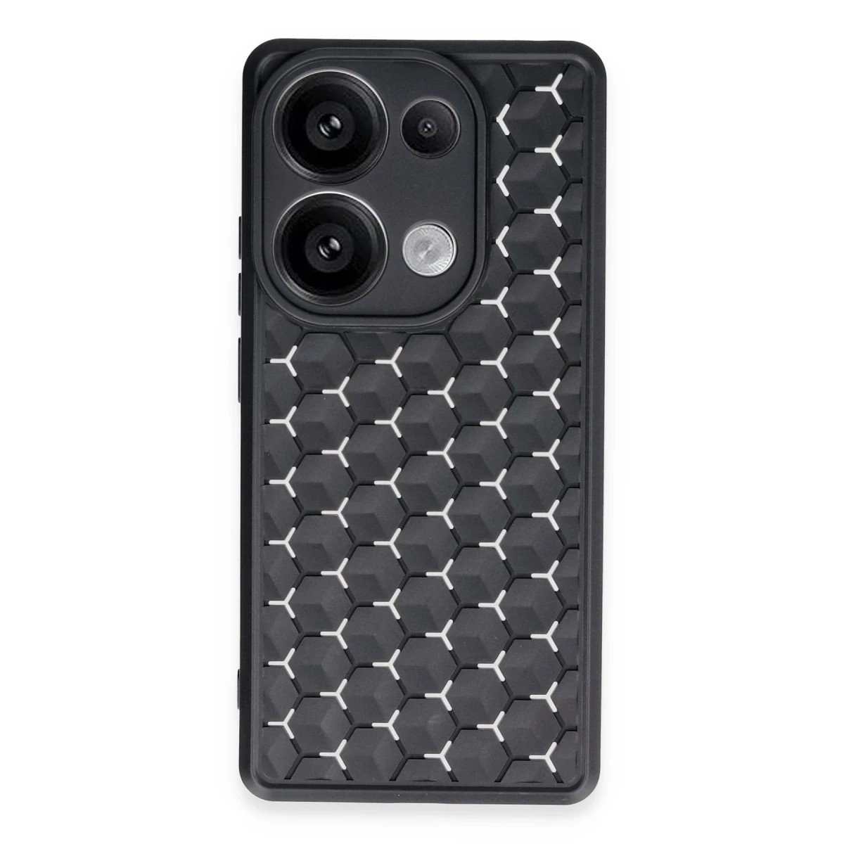 Xiaomi Redmi Note 13 Pro 5G Kılıf Petek Silikon Kapak - Siyah