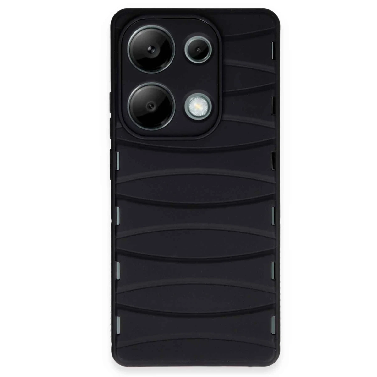 Xiaomi Redmi Note 13 Pro 4G Kılıf Bibercas Silikon Kapak - Siyah