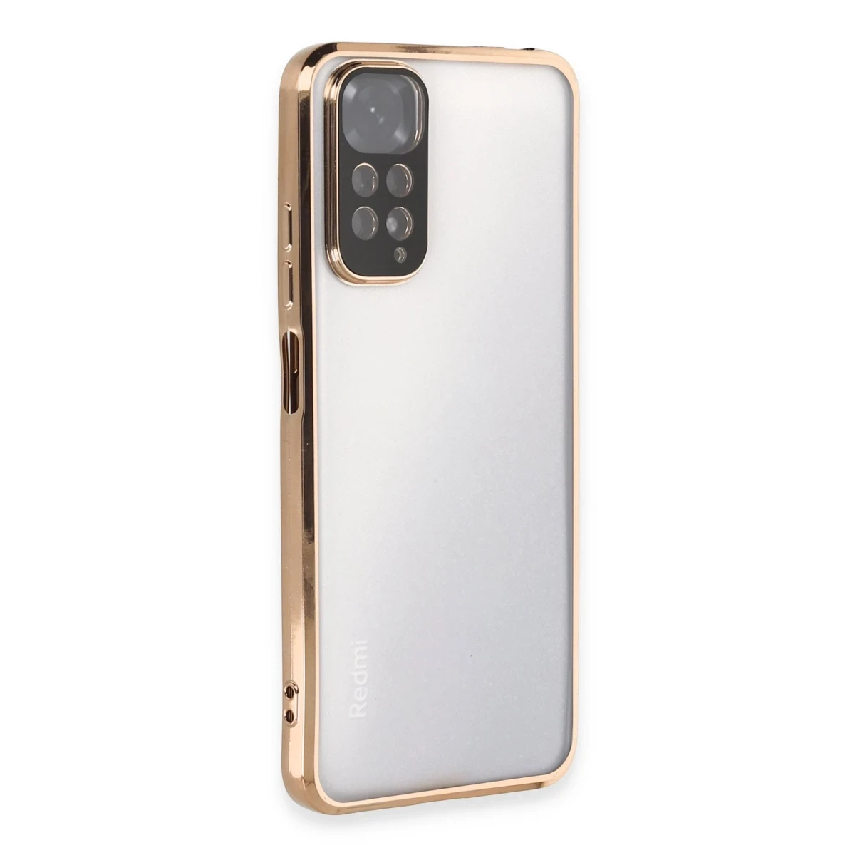 Xiaomi Redmi Note 11 Kılıf Razer Lensli Silikon - Gold