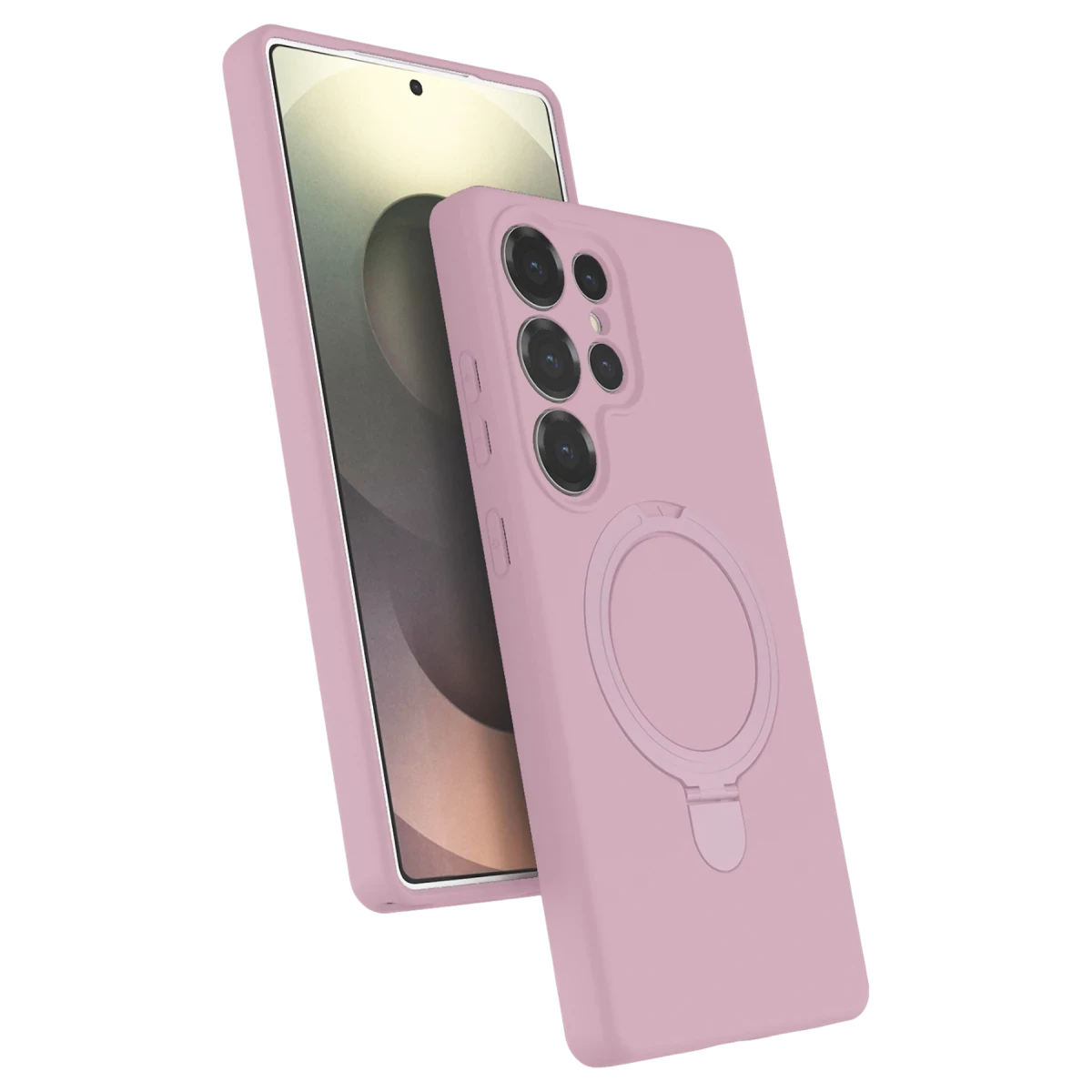 Samsung Galaxy S25 Ultra Regal Magsafe Standlı Kapak - Açık Pembe