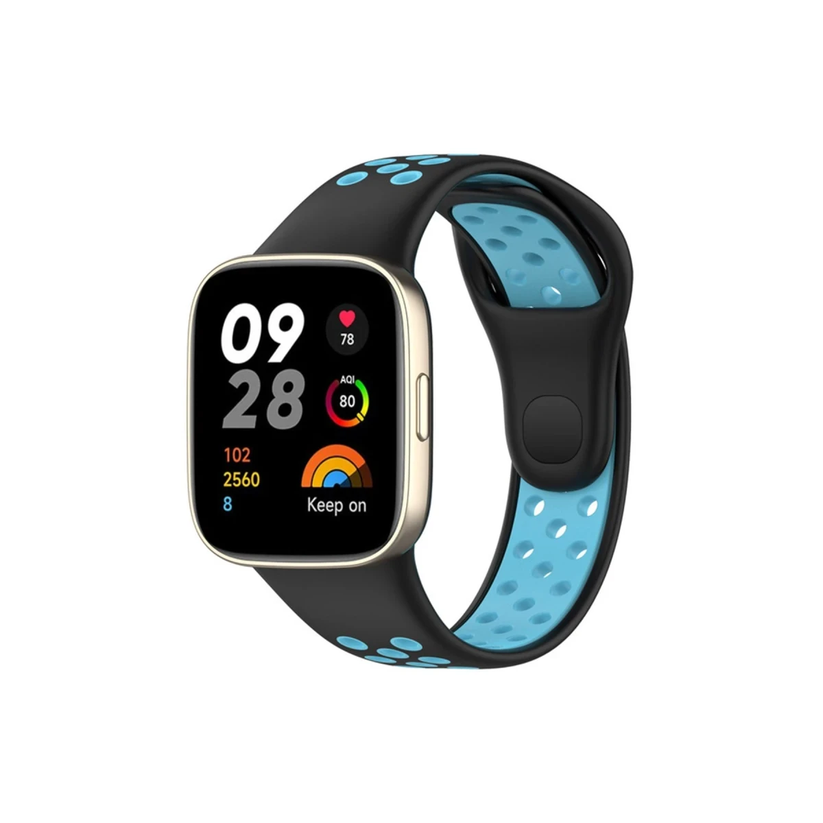 Xiaomi Redmi Watch 3 Spor Delikli Kordon - Siyah-Mavi