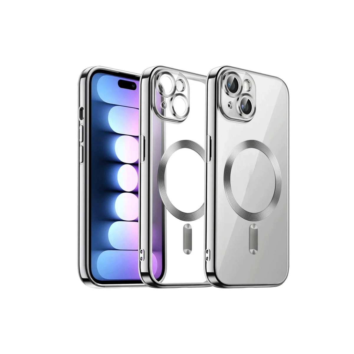 Apple iPhone 15 Kılıf Kross Magneticsafe Kapak - Gümüş