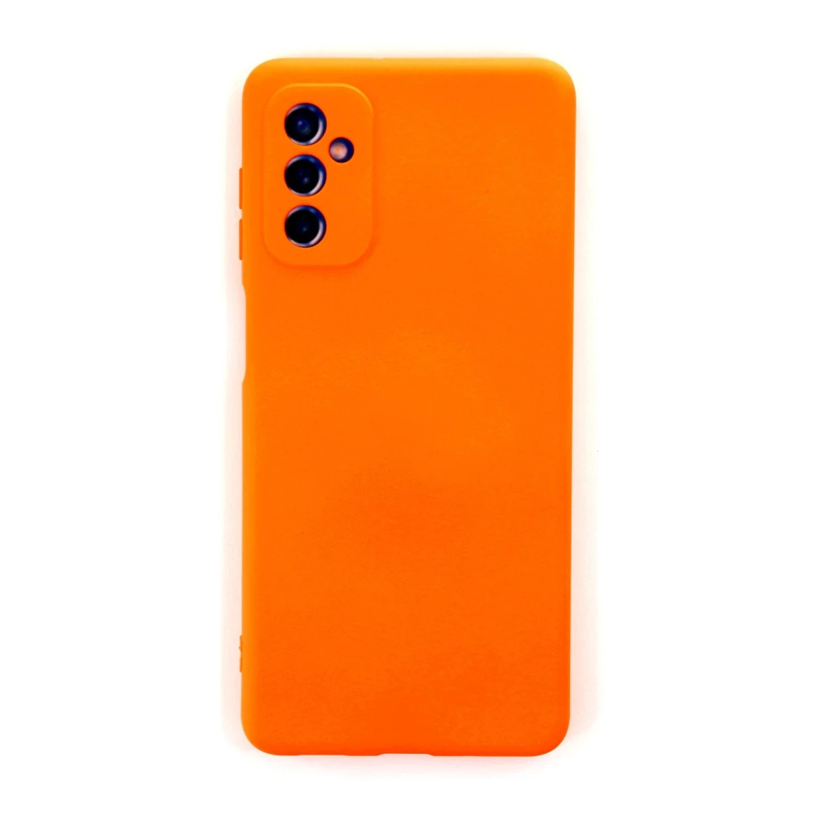 Samsung Galaxy M52 5G Kılıf Nano içi Kadife Silikon - Turuncu