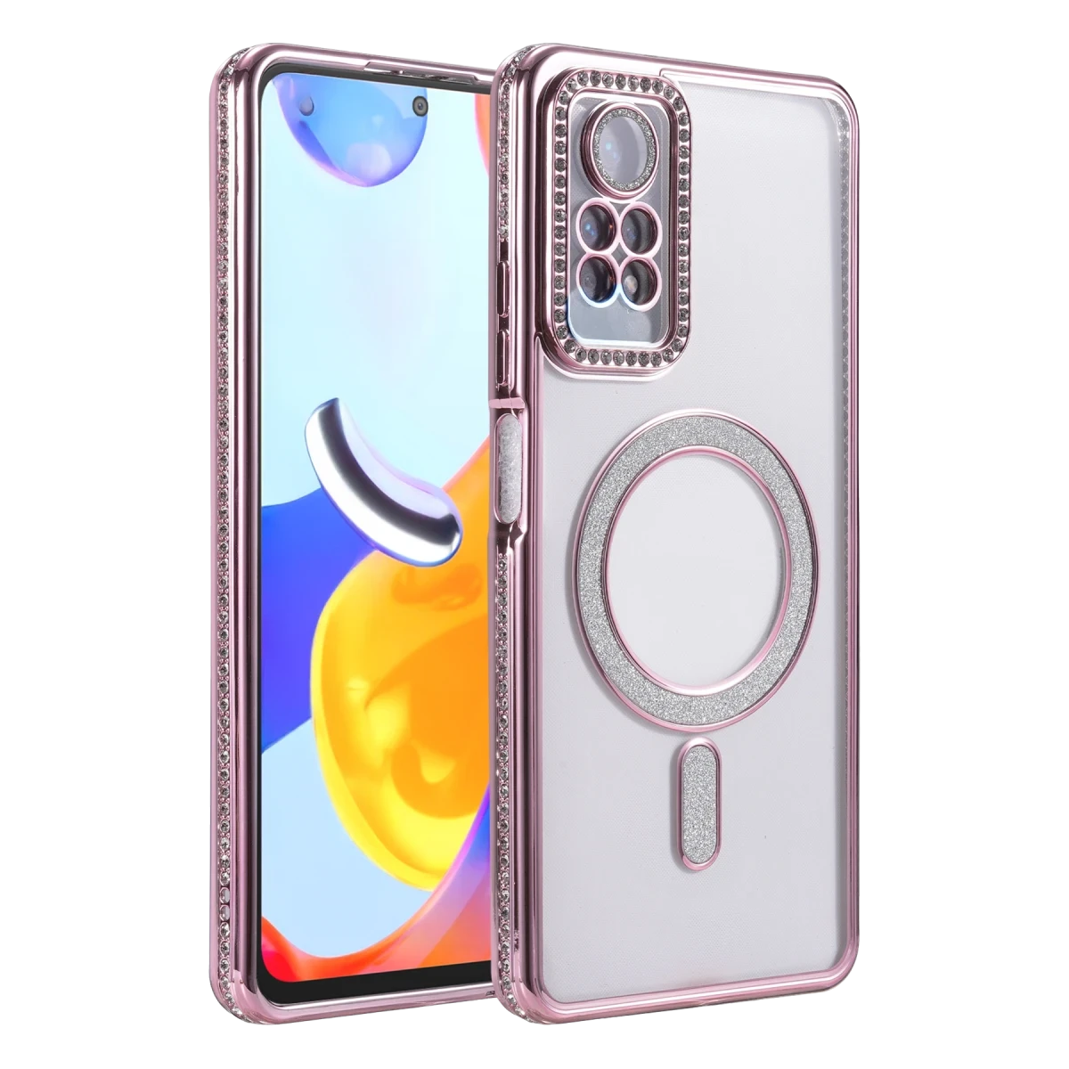 Xiaomi Redmi Note 12 Pro 4G Joke Simli Magneticsafe Kılıf - Pembe