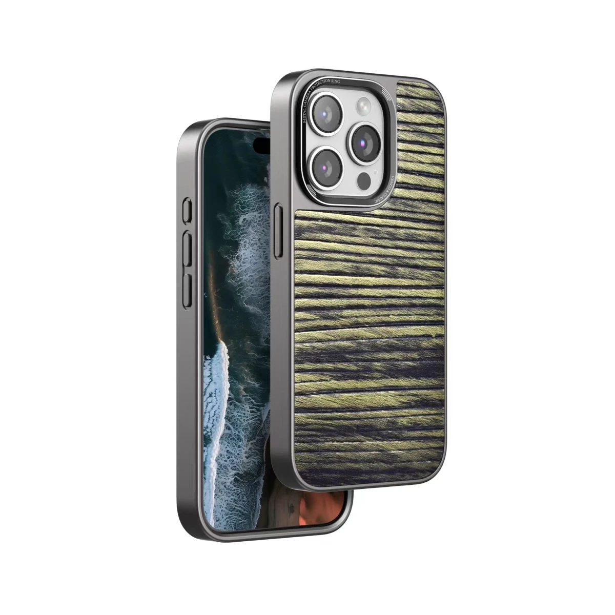 Venco Apple iPhone 15 Pro Max Wave Kapak - Koyu Kahve