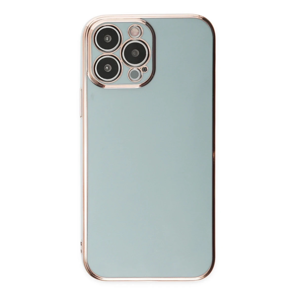 Apple iPhone 15 Pro Max Kılıf Volet Silikon - Açık Yeşil