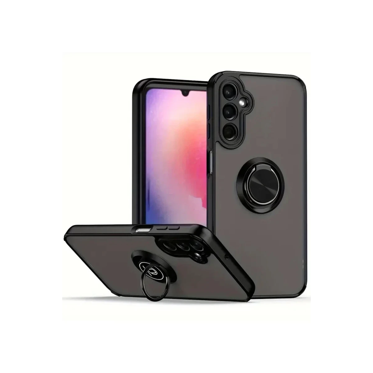 Samsung Galaxy A17 5G Montreal Yüzüklü Silikon Kapak - Siyah