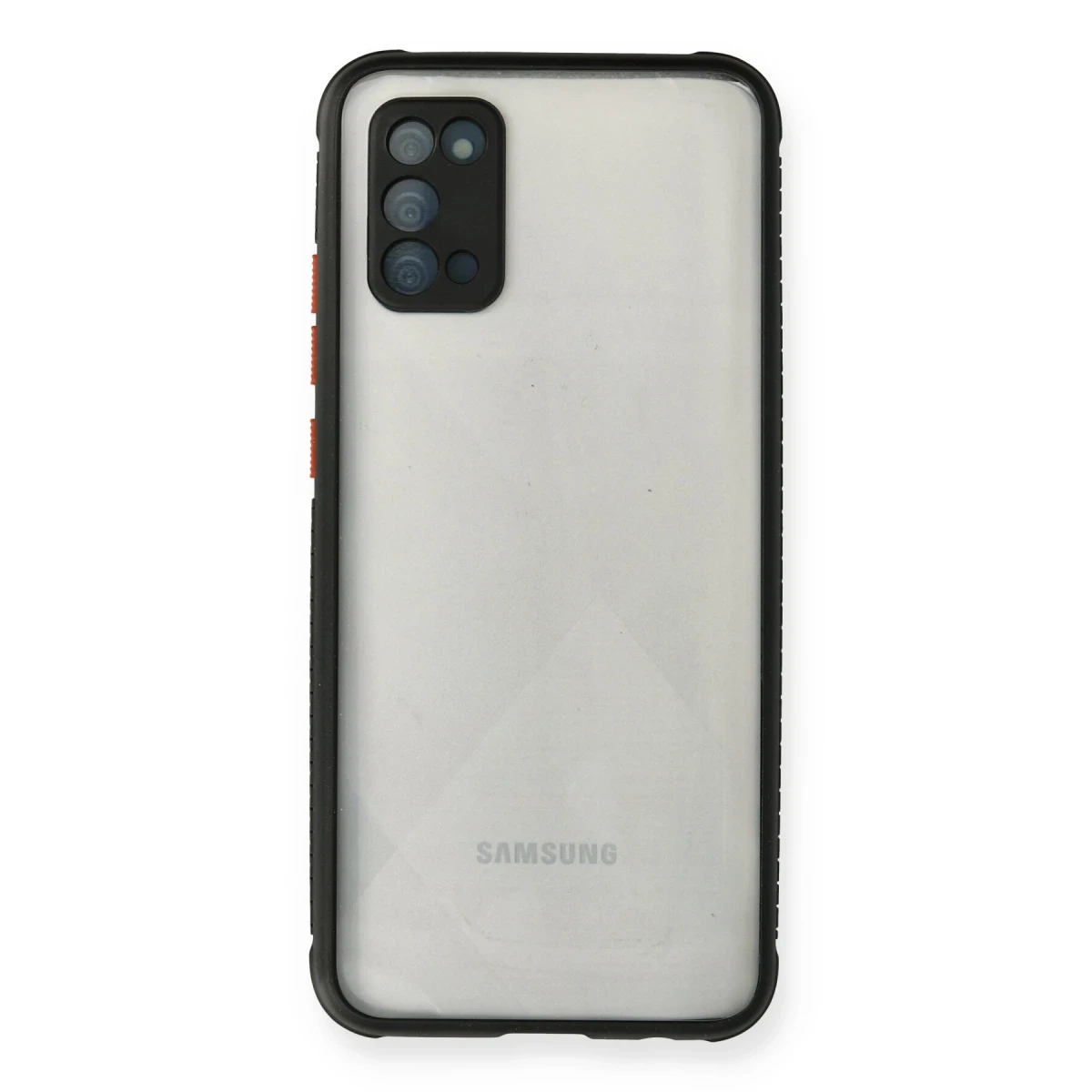 Samsung Galaxy A02S Kılıf Miami Şeffaf Silikon - Siyah