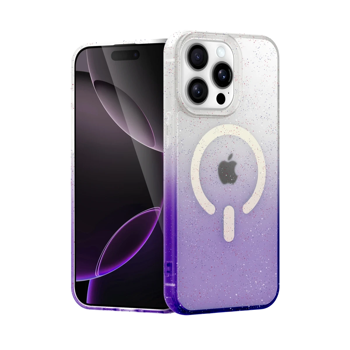 Apple iPhone 14 Pro Max Pummel Shiny Magsafe Kapak - Mor