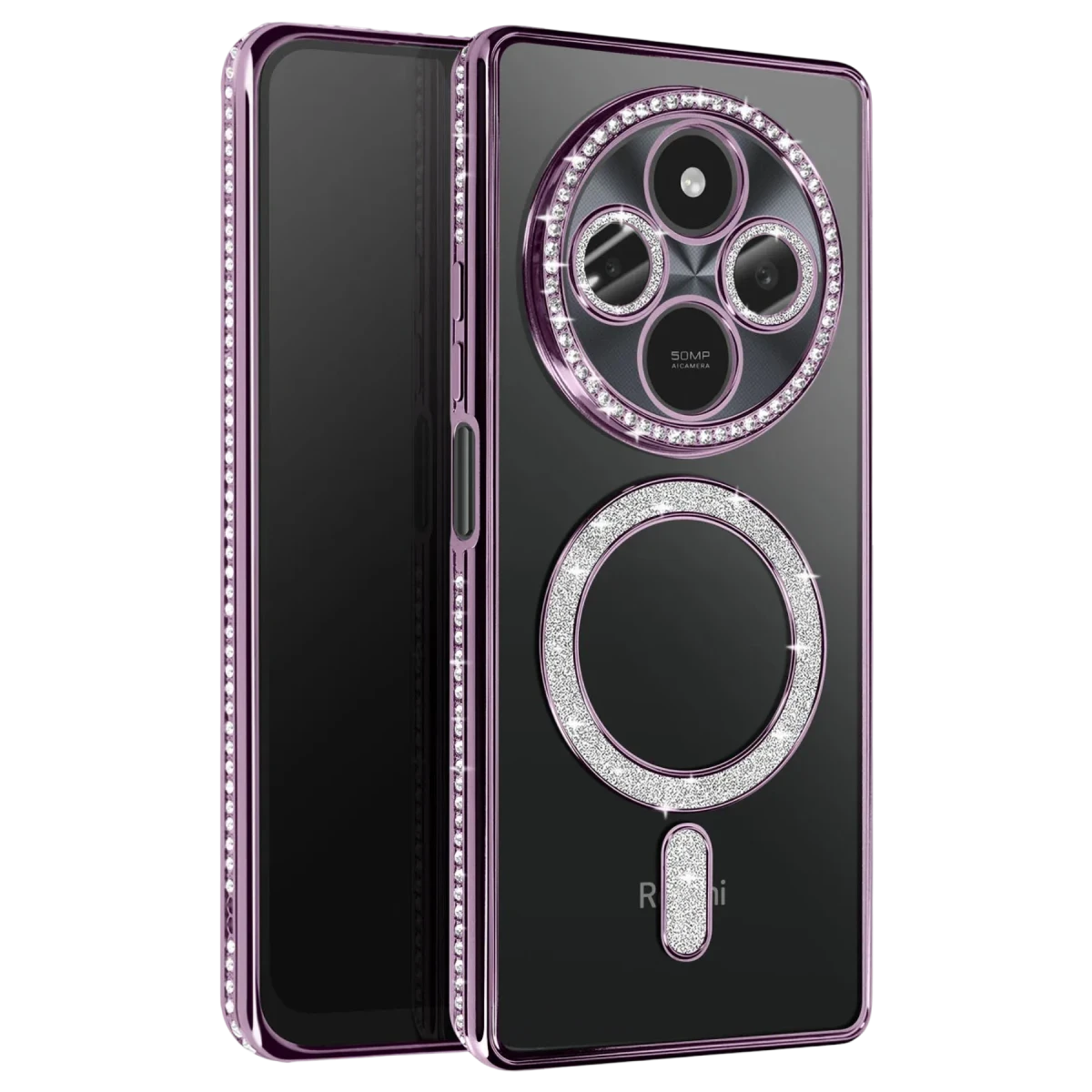 Xiaomi Redmi 14C Joke Simli Magneticsafe Kılıf - Derin Mor