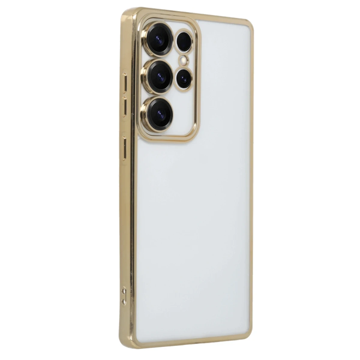 Samsung Galaxy S25 Ultra Kılıf Razer Lensli Silikon - Gold