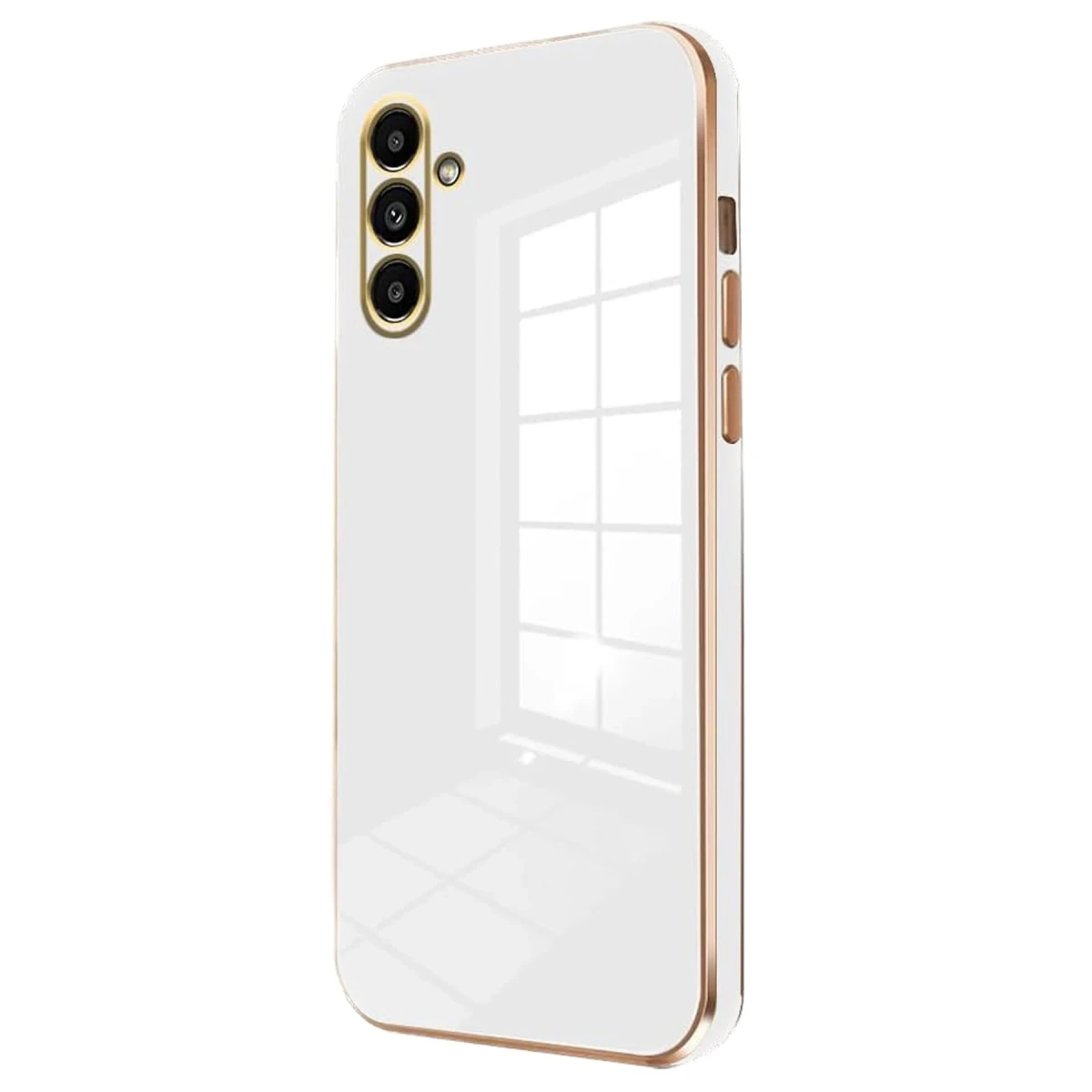 Samsung Galaxy M15 Kılıf Volet Silikon - Beyaz