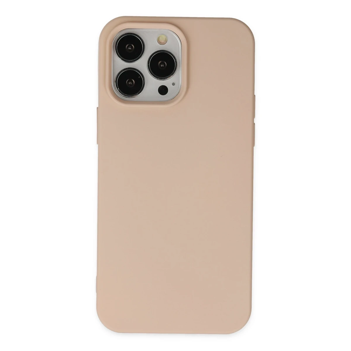 Apple iPhone 15 Pro Kılıf Nano içi Kadife Silikon - Pudra