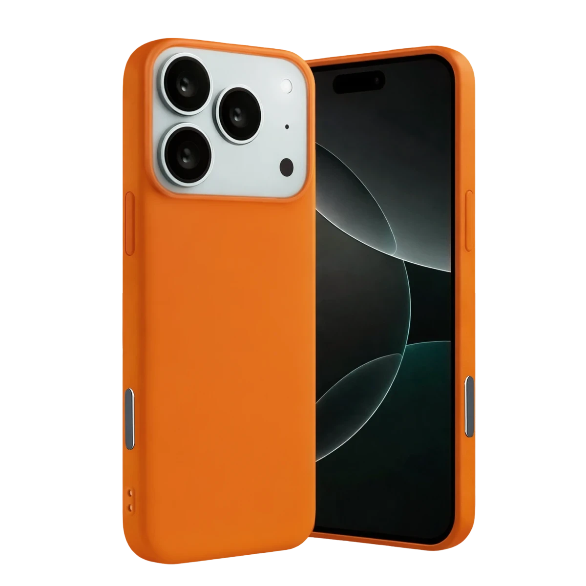 Apple iPhone 17 Pro Max Nano içi Kadife Silikon - Turuncu