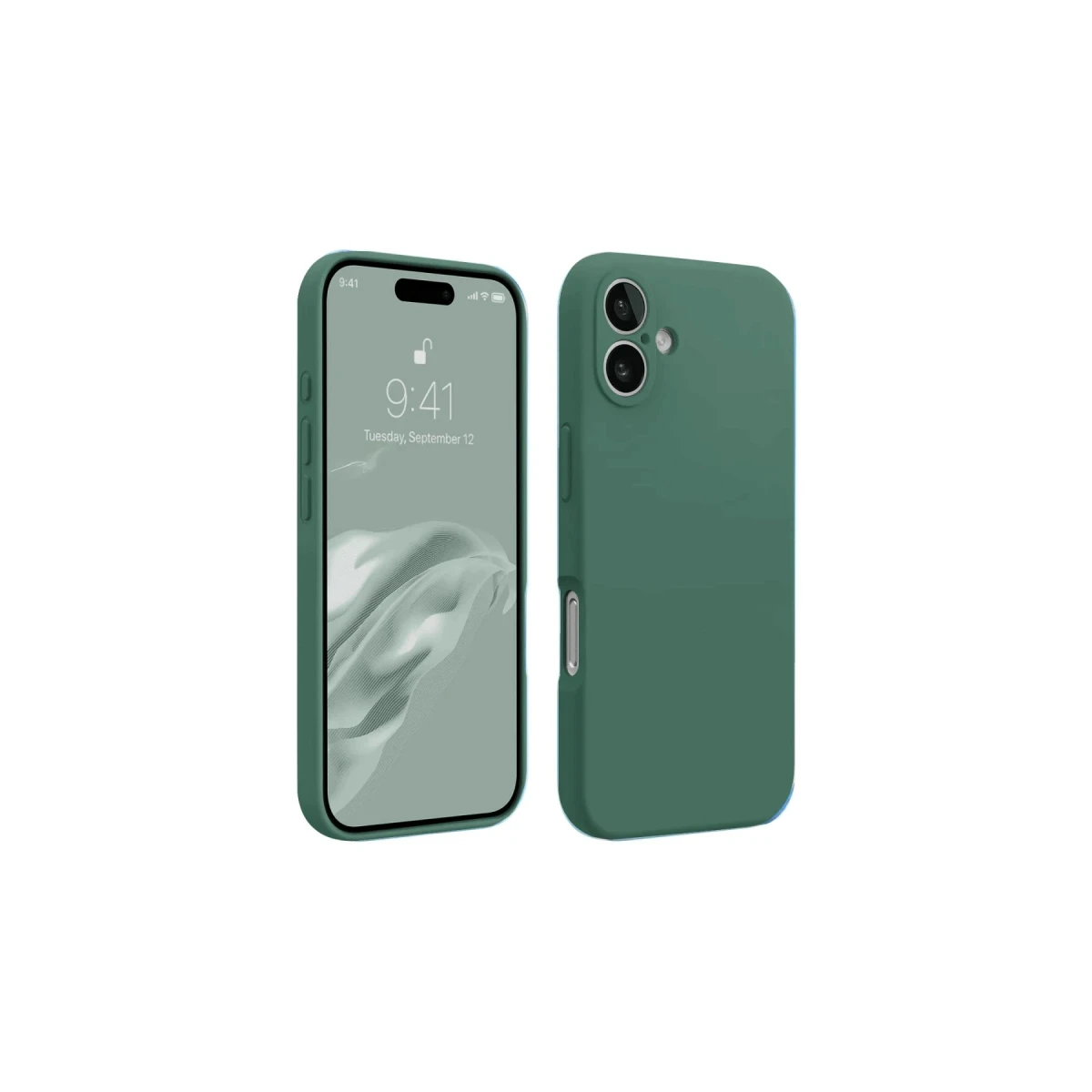 Apple iPhone 16 Plus Kılıf First Silikon - Koyu Yeşil
