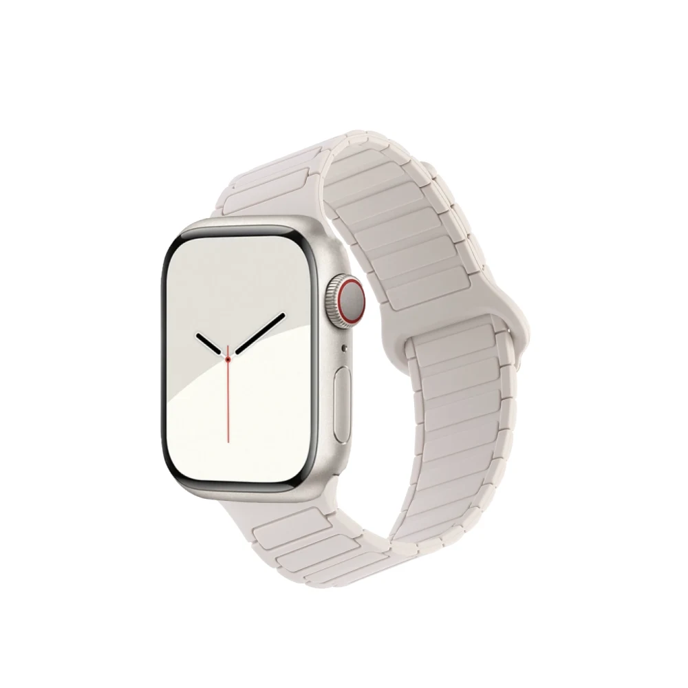 Apple Watch Ultra 49mm Armor Manyetik Kordon - Krem