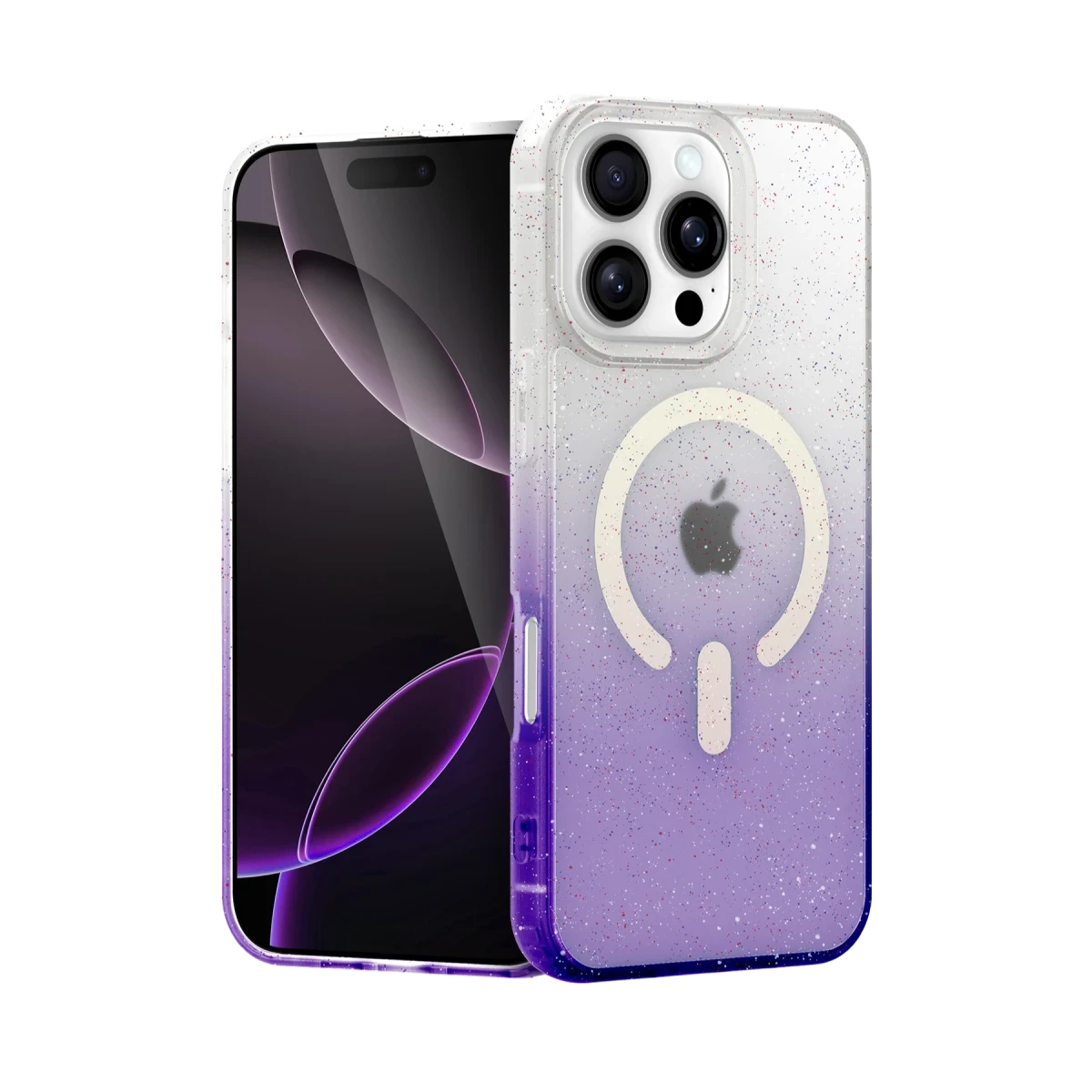Apple iPhone 16 Pro Max Pummel Shiny Magsafe Kapak - Mor