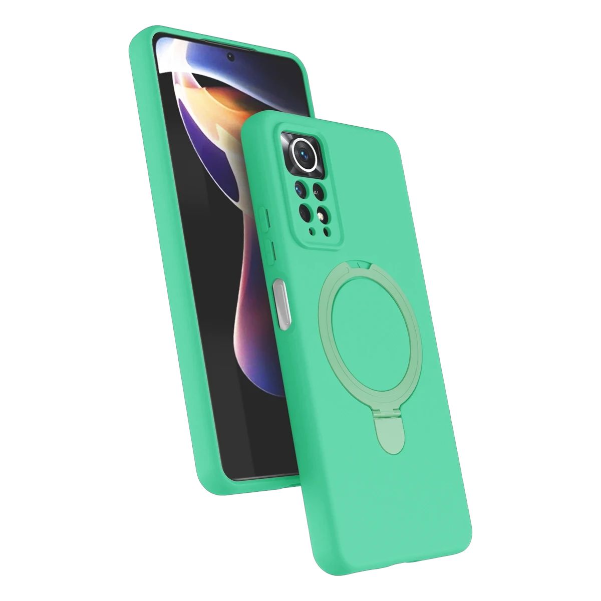 Xiaomi Redmi Note 12 Pro 4G Regal Magsafe Standlı Kapak - Yeşil