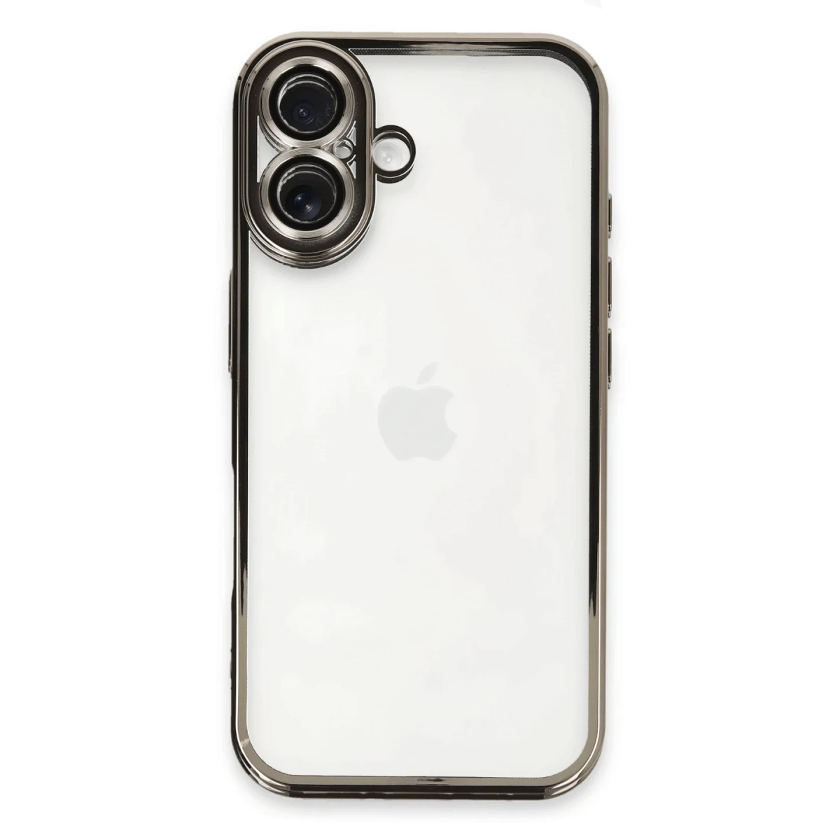 Apple iPhone 16 Plus Kılıf Razer Lensli Silikon - Titanyum Gri