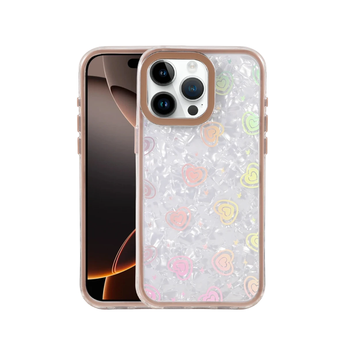 Apple iPhone 16 Pro Max Lumi Desenli Kapak - Çöl Titanyum