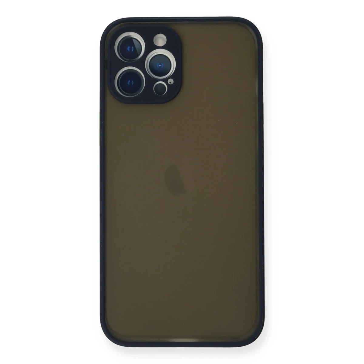 Apple iPhone 12 Pro Kılıf Montreal Silikon Kapak - Lacivert