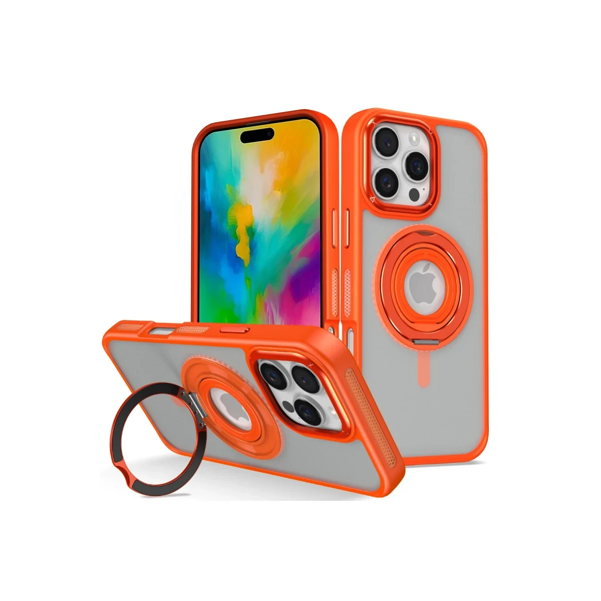 Joko Apple iPhone 16 Pro Banza Magsafe Standlı Kapak - Turuncu