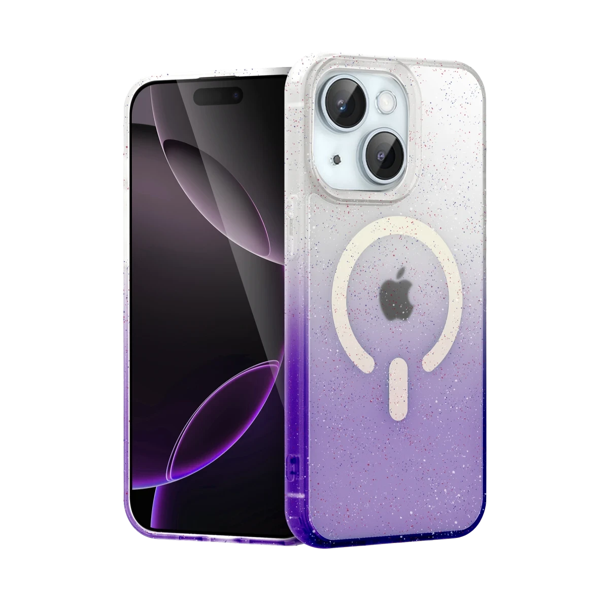 Apple iPhone 15 Plus Pummel Shiny Magsafe Kapak - Mor