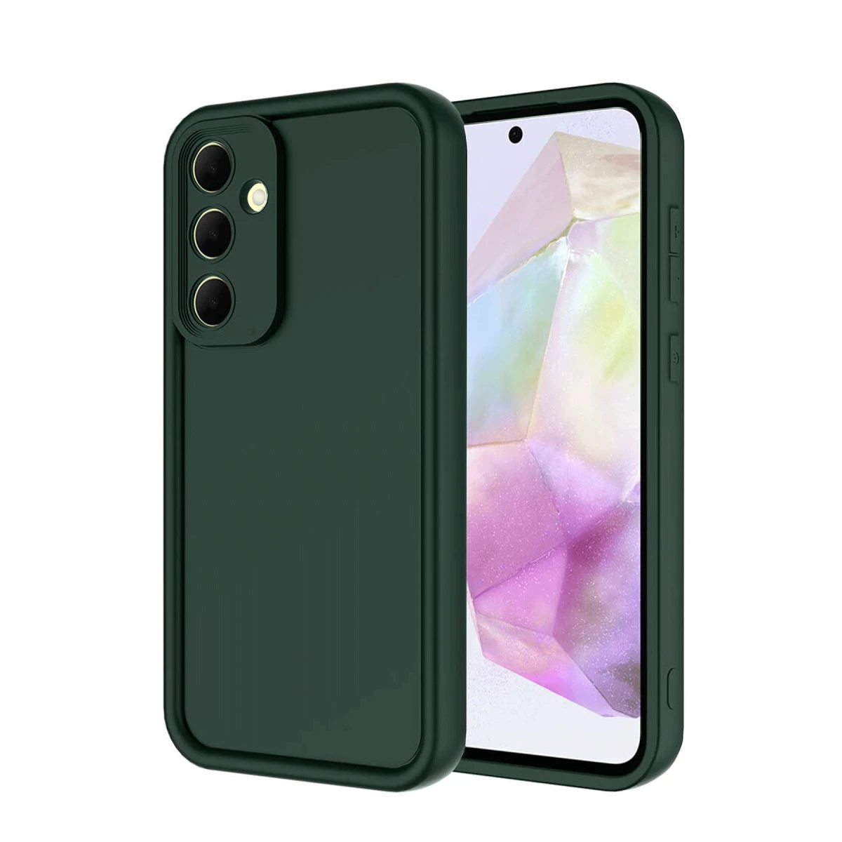 Samsung Galaxy A36 Kılıf Viera Silikon - Koyu Yeşil