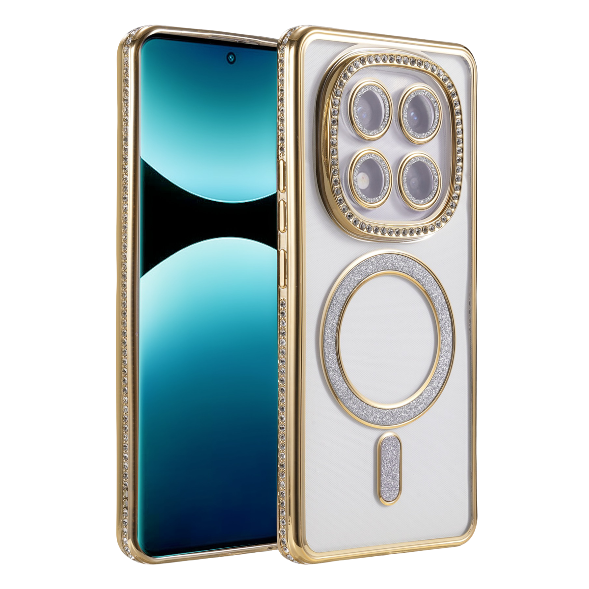 Xiaomi Redmi Note 15 Pro Plus 5G Joke Simli Magneticsafe Kılıf - Gold