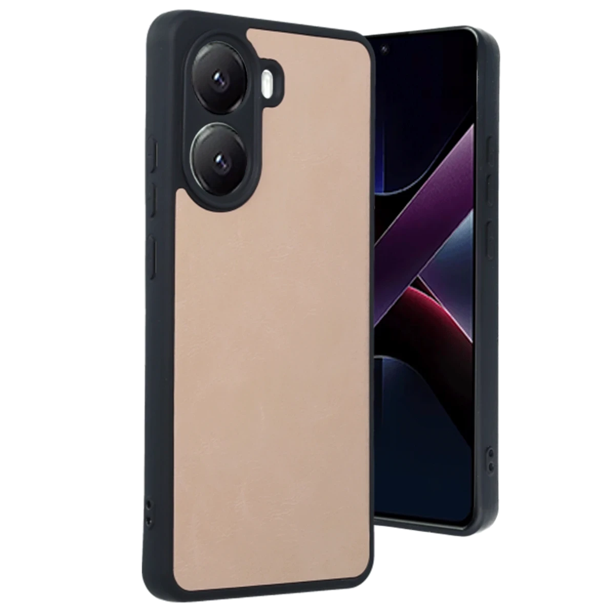 Xiaomi Poco X7 Pro Kılıf Aras Deri Kapak - Pudra