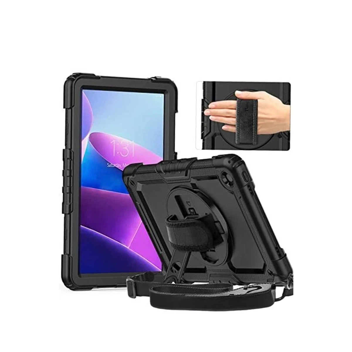 Samsung Galaxy X910 Tab S9 Ultra 14.6 Kılıf Amazing Tablet Kapak - Siyah