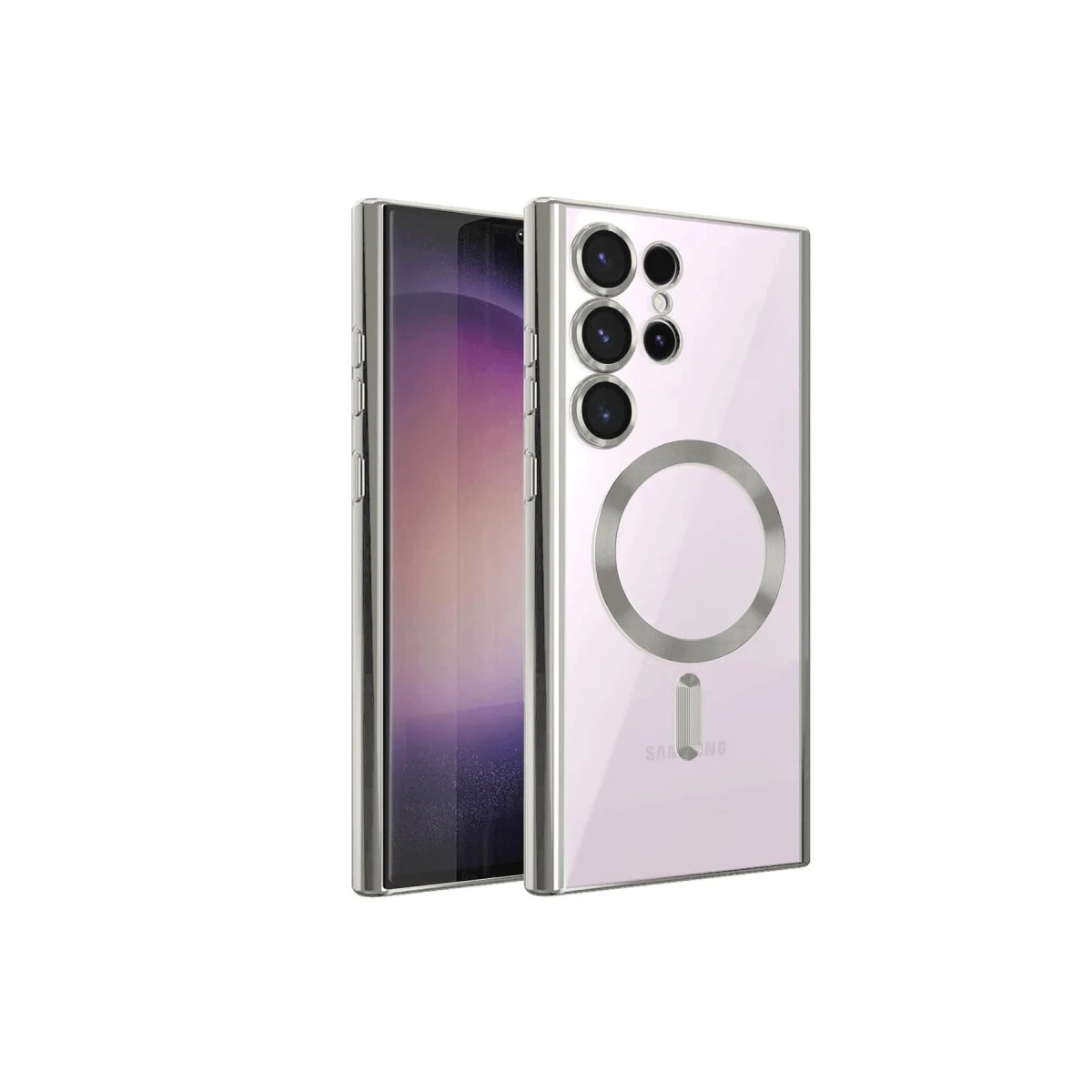Samsung Galaxy S24 Ultra Kılıf Kross Magneticsafe Kapak - Gümüş