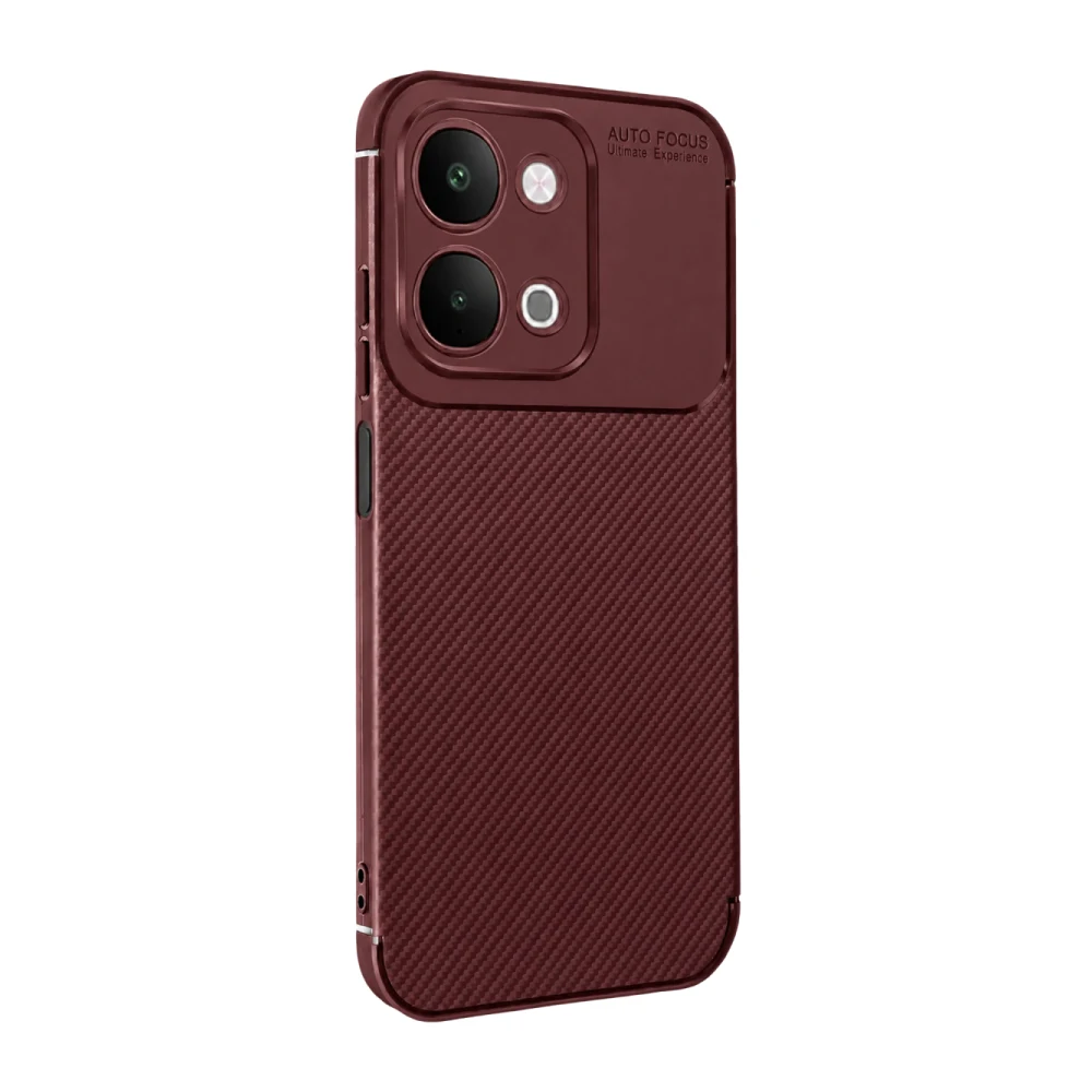 Vivo Y31d Auto Focus Karbon Kapak - Bordo