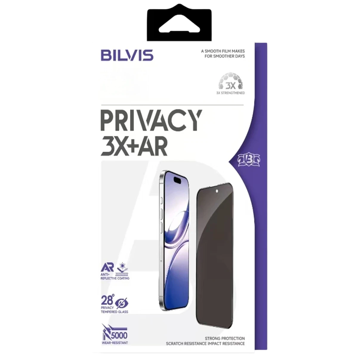 Apple iPhone 16 Pro Max Bilvis 3X AR Hayalet Cam Ekran Koruyucu - Siyah