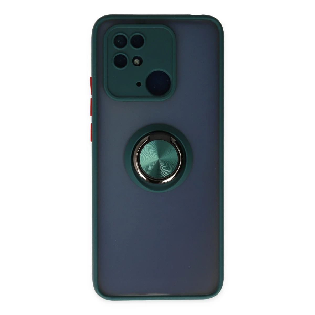 Xiaomi Poco C40 Kılıf Montreal Yüzüklü Silikon Kapak - Yeşil