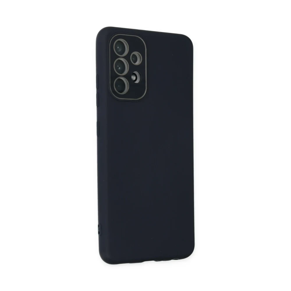 Samsung Galaxy A53 5G Kılıf Lansman Glass Kapak - Lacivert
