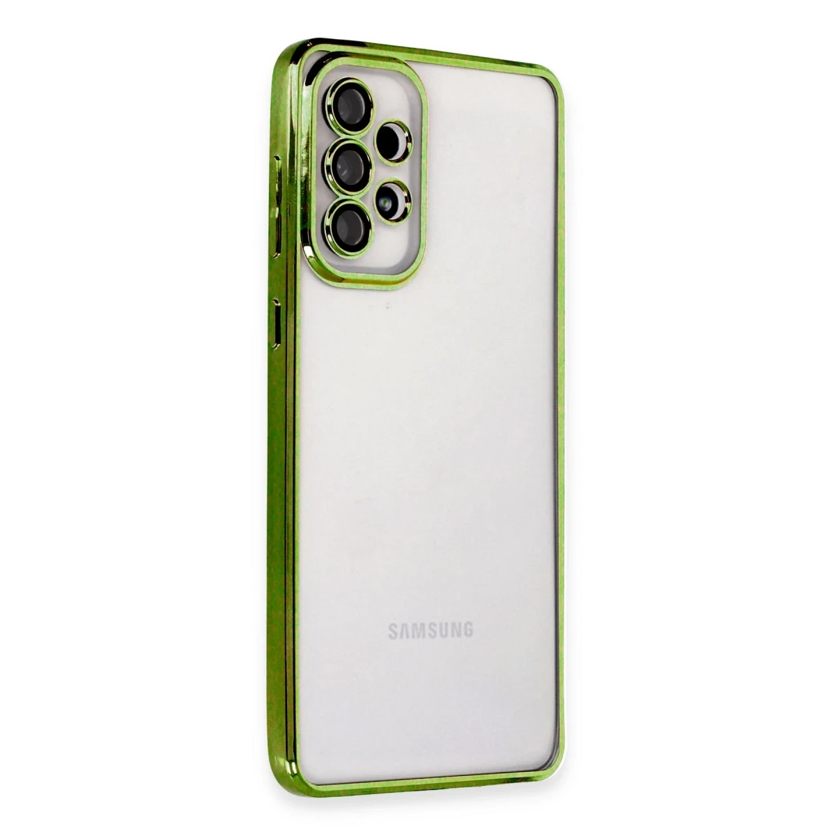 Samsung Galaxy A53 5G Kılıf Razer Lensli Silikon - Yeşil